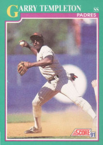 1991 Score #117 Garry Templeton VG San Diego Padres 