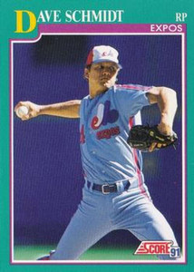 1991 Score #156 Dave Schmidt VG Montreal Expos 