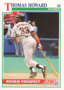 1991 Score #335 Thomas Howard VG San Diego Padres 