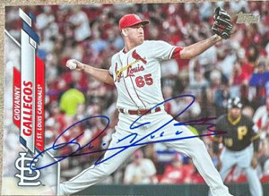 SOLD 132908 Giovanny Gallegos Autographed 2020 Topps Update #U-162