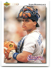 SOLD 54455 1992 Upper Deck #245 Ivan Rodriguez VG Texas Rangers 