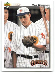 1992 Upper Deck #268 Mike Benjamin VG San Francisco Giants 