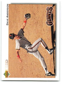 1992 Upper Deck #290 Dave Anderson VG San Francisco Giants 