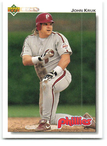 1992 Upper Deck #326 John Kruk VG Philadelphia Phillies 