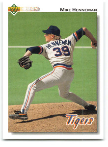 1992 Upper Deck #339 Mike Henneman VG Detroit Tigers 
