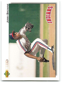 1992 Upper Deck #340 Jerry Browne VG Cleveland Indians 