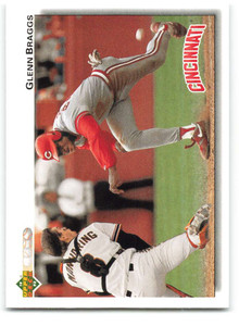 1992 Upper Deck #341 Glenn Braggs VG Cincinnati Reds 