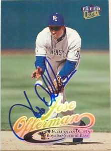 Jose Offerman Autographed 1999 Fleer Ultra #66