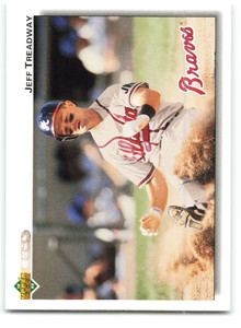 1992 Upper Deck #389 Jeff Treadway VG Atlanta Braves 