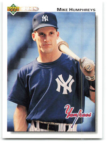1992 Upper Deck #432 Mike Humphreys VG New York Yankees 