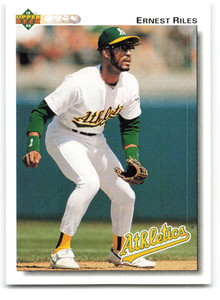 1992 Upper Deck #494 Ernest Riles VG Oakland Athletics 