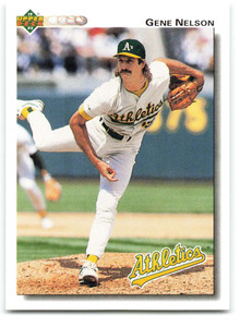 1992 Upper Deck #508 Gene Nelson VG Oakland Athletics 