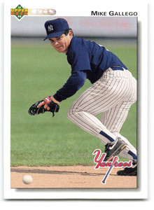 1992 Upper Deck #750 Mike Gallego VG New York Yankees 