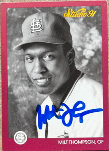 Milt Thompson Autographed 1991 Studio #239