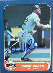 David Green Autographed 1986 Fleer #543