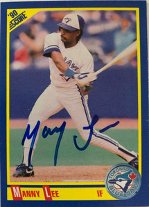 Manny Lee Autographed 1990 Score #482