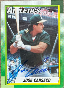 Jose Canseco Autographed 1990 Topps #250