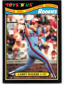 1991 Topps Toys R Us Rookies #31 Larry Walker NM_MT Montreal Expos 