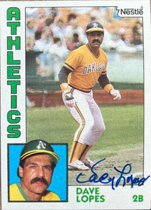 Davey Lopes Autographed 1984 Topps Nestle #669