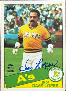Davey Lopes Autographed 1985 Topps Tiffany #12