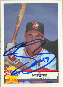 Joe McEwing Autographed 1993 Fleer ProCards #701