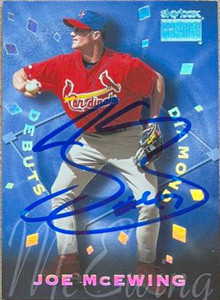 Joe McEwing Autographed 1999 Skybox Premium - Diamond Debuts #8DD 