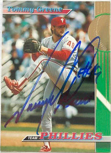 Tommy Greene Autographed 1993 Stadium Club Team #27