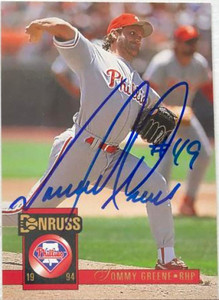Tommy Greene Autographed 1994 Donruss #482