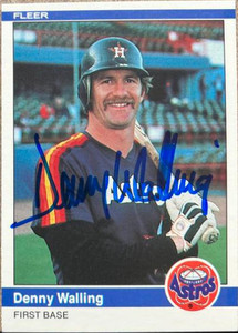Denny Walling Autographed 1984 Fleer #244