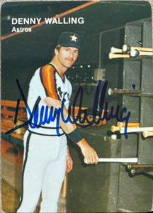 Denny Walling Autographed 1984 Mother's Cookies Houston Astros #19