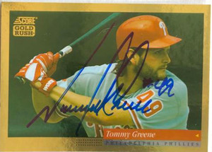 Tommy Greene Autographed 1994 Score Gold Rush #380