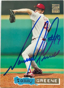 Tommy Greene Autographed 1994 Stadium Club Golden Rainbow #705