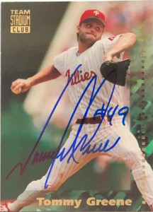 Tommy Greene Autographed 1994 Stadium Club Team #222