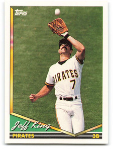 1994 Topps #44 Jeff King VG Pittsburgh Pirates 
