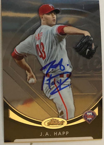 JA Happ Autographed 2010 Topps Finest #81