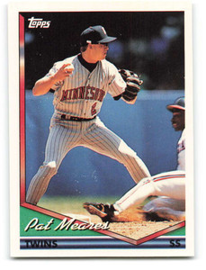 Pat Mahomes Autographed 1994 Bowman Card #160 Minnesota Twins SKU