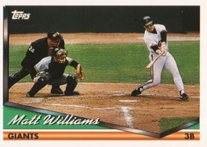 1992 Ultra San Francisco Giants Baseball Card #296 Matt Williams