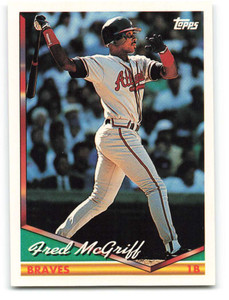 1994 Topps #565 Fred McGriff VG Atlanta Braves 