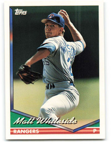 1994 Topps #629 Matt Whiteside VG Texas Rangers 