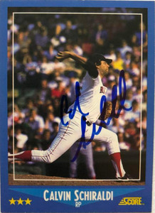 Calvin Schiraldi Autographed 1988 Score #218