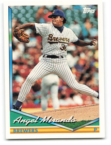 1994 Topps #709 Angel Miranda UER VG Milwaukee Brewers 