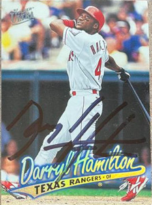 SOLD 133467 Darryl Hamilton Autographed 1997 Fleer Ultra #134