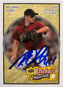 Roy Oswalt Autographed 2008 Upper Deck Heroes #76