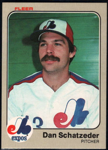 1983 Fleer #296 Dan Schatzeder VG Montreal Expos 