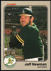 1983 Fleer #529 Jeff Newman VG Oakland Athletics 