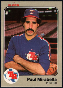 1983 Fleer #573 Paul Mirabella VG Texas Rangers 