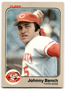 1983 Fleer #584 Johnny Bench VG Cincinnati Reds 