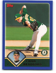 2003 Topps #29 Chad Bradford VG Oakland Athletics 