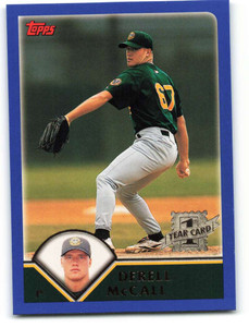 2003 Topps #318 Derell McCall VG RC Rookie Oakland Athletics 