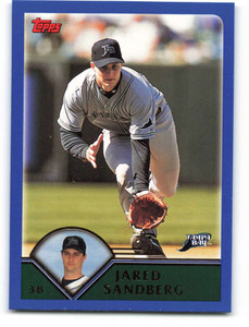 2003 Topps #395 Jared Sandberg VG Tampa Bay Devil Rays 
